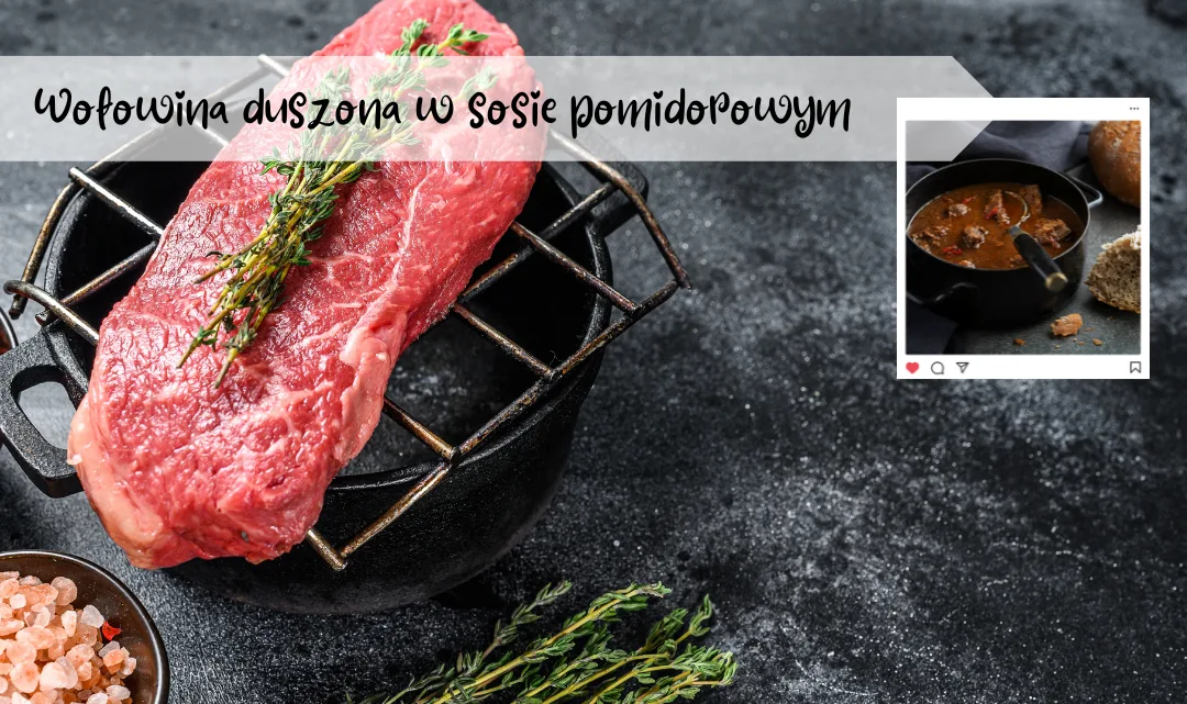 Wołowina duszona w sosie pomidorowym